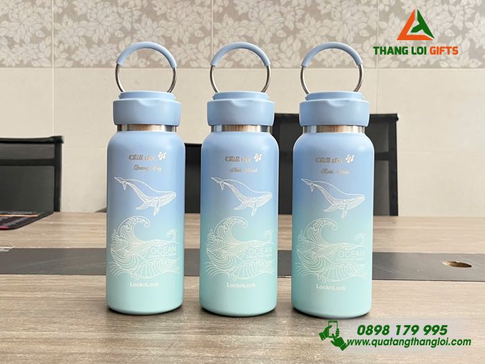 Bình Giữ Nhiệt Lock&Lock LHC4321 650ml Màu Xanh - Khắc Tên Làm Quà Tặng