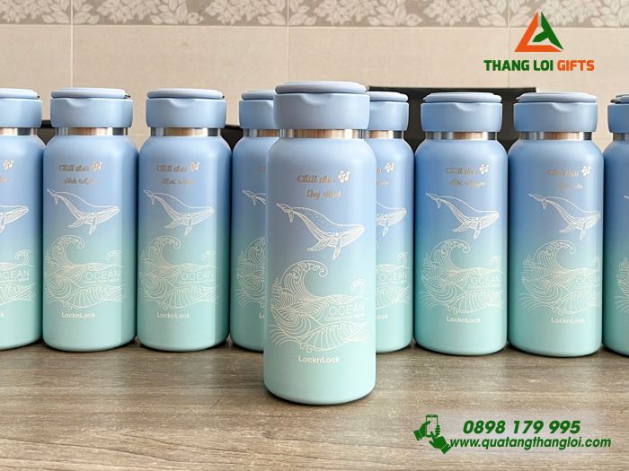 Bình Giữ Nhiệt Lock&Lock LHC4321 650ml Màu Xanh - Khắc Tên Làm Quà Tặng