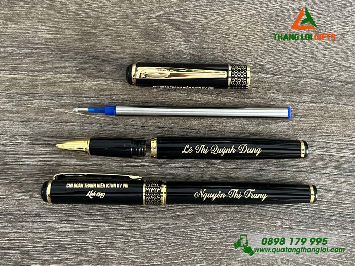 Bút Ký Kim Loại Nắp Khoen Hình Tổ Ong - Khắc Tên Chi Đoàn Thanh Niên KTNN KV