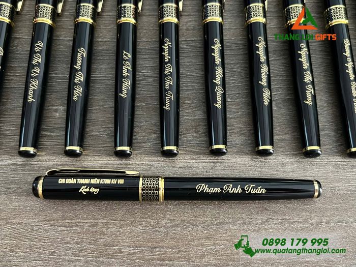 Bút Ký Kim Loại Nắp Khoen Hình Tổ Ong - Khắc Tên Chi Đoàn Thanh Niên KTNN KV