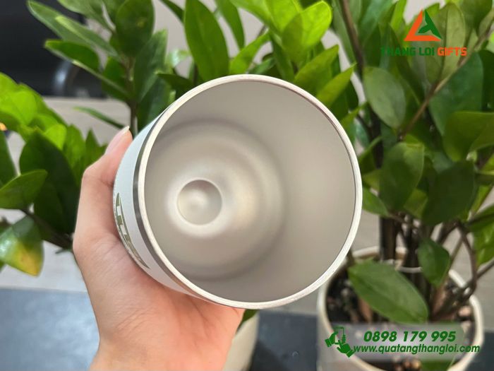 Ly Giữ Nhiệt 350ml Màu Trắng - In Logo Doanh Nghiệp Thành Long