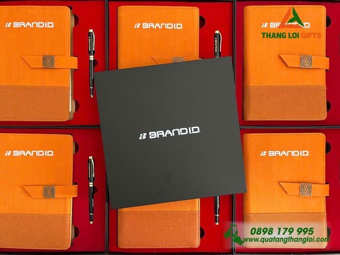Bộ Quà Tặng (Sổ & Bút) - In Khắc Logo Doanh Nghiệp BRAND ID