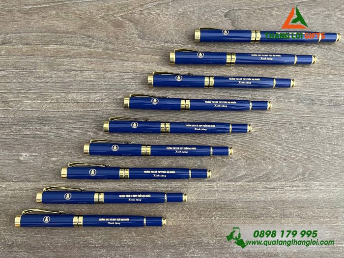 Bút Ký Kim Loại Nắp - Khắc Logo Trường THCS Và THPT Trần Đại Nghĩa