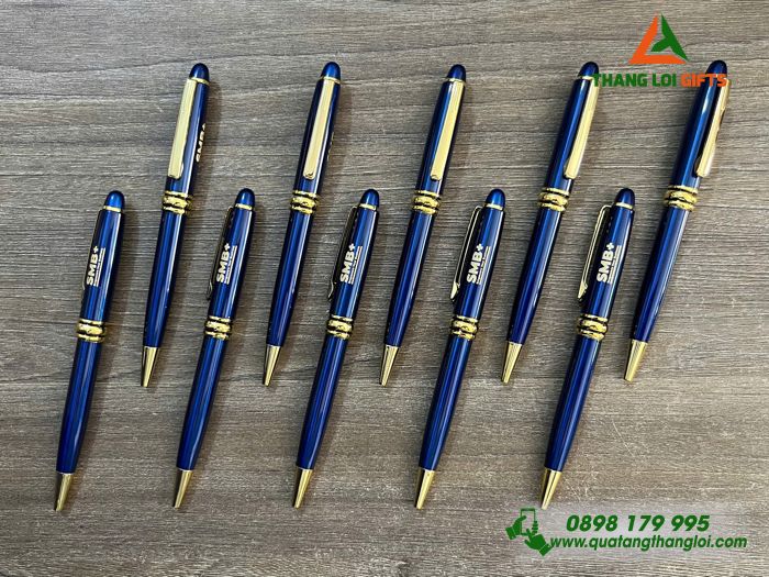 Bút Ký Kim Loại Xoay - Khắc Logo Doanh Nghiệp SMB+