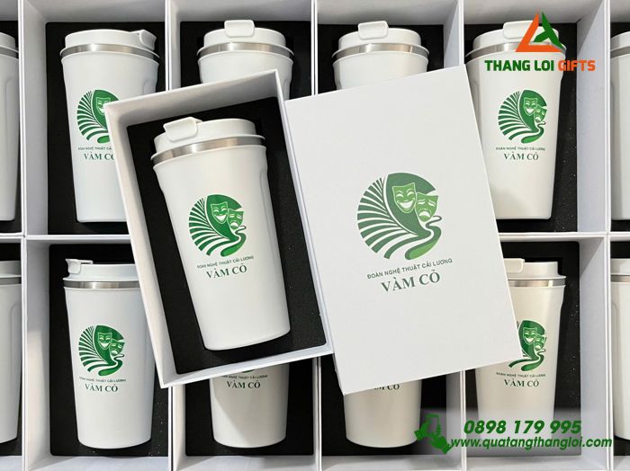 Ly Giữ Nhiệt 510ml - In Logo Đoàn Nghệ Thuật Cải Lương VÀM CỎ