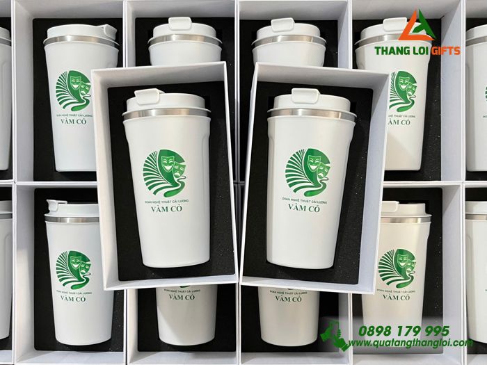 Ly Giữ Nhiệt 510ml - In Logo Đoàn Nghệ Thuật Cải Lương VÀM CỎ