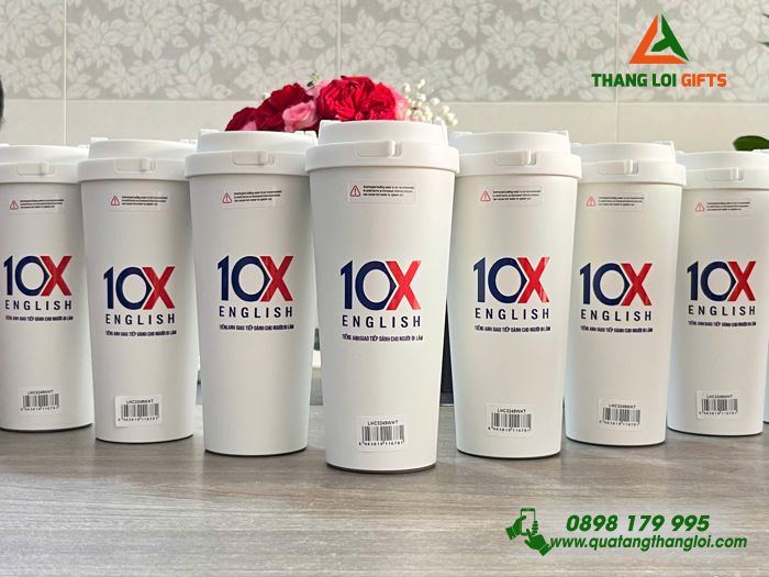 Ly Giữ Nhiệt Lock&Lock LHC4269 - In Logo Trung Tâm Tiếng Anh 10X