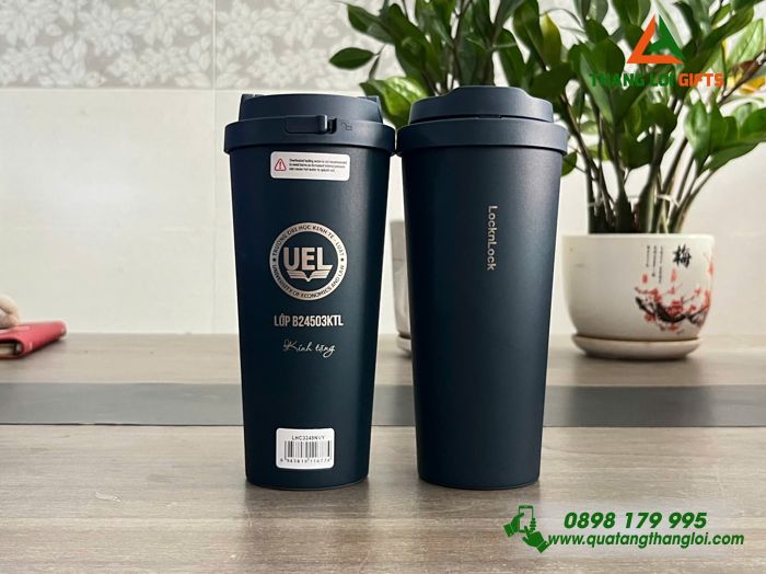 Ly Giữ Nhiệt Lock&Lock LHC3249 - Khắc Logo Trường Đại Học Kinh Tế Luật UEL