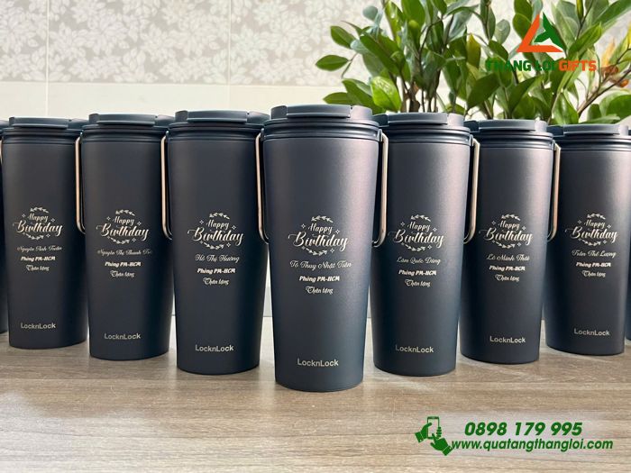 Ly Giữ Nhiệt Lock&Lock 540ml - Khắc Logo Chúc Mừng Sinh Nhật Nhân Viên
