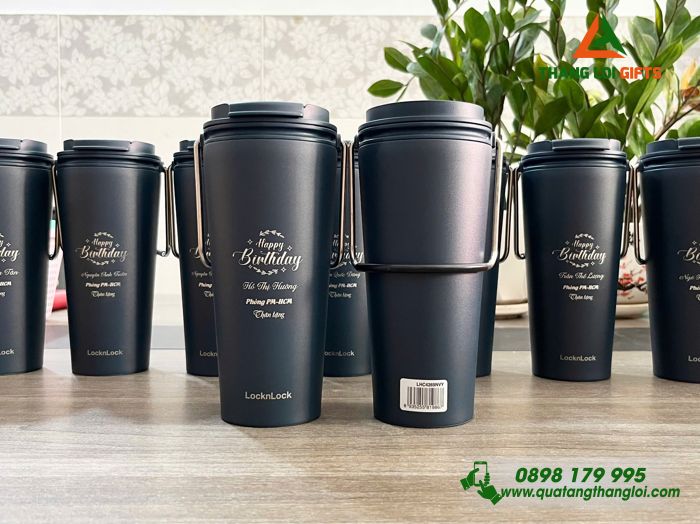 Ly Giữ Nhiệt Lock&Lock 540ml - Khắc Logo Chúc Mừng Sinh Nhật Nhân Viên