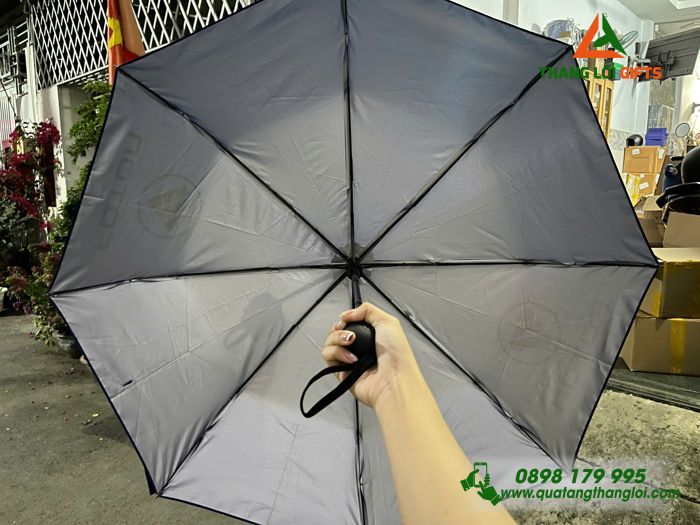 Ô Dù Cầm Tay Gấp 3 Màu Xanh - In Logo Doanh Nghiệp FOTON
