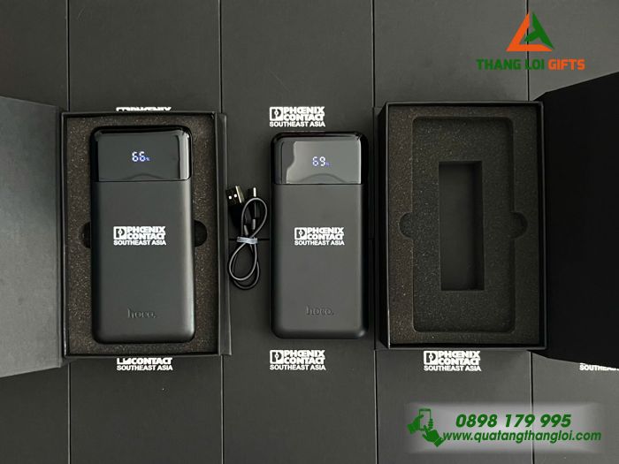 Pin Sạc Dự Phòng Hoco Màu Đen - In Logo Doanh Nghiệp Phoenix Contact