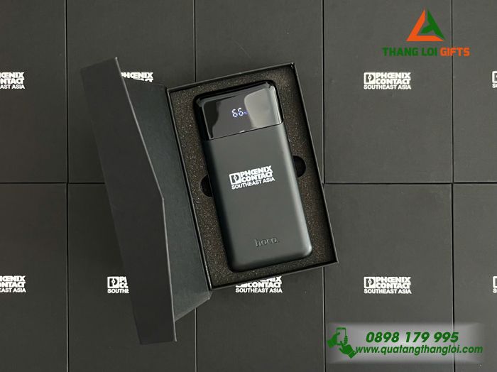 Pin Sạc Dự Phòng Hoco Màu Đen - In Logo Doanh Nghiệp Phoenix Contact