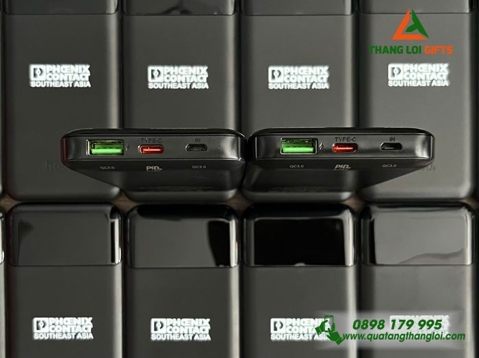Pin Sạc Dự Phòng Hoco Màu Đen - In Logo Doanh Nghiệp Phoenix Contact