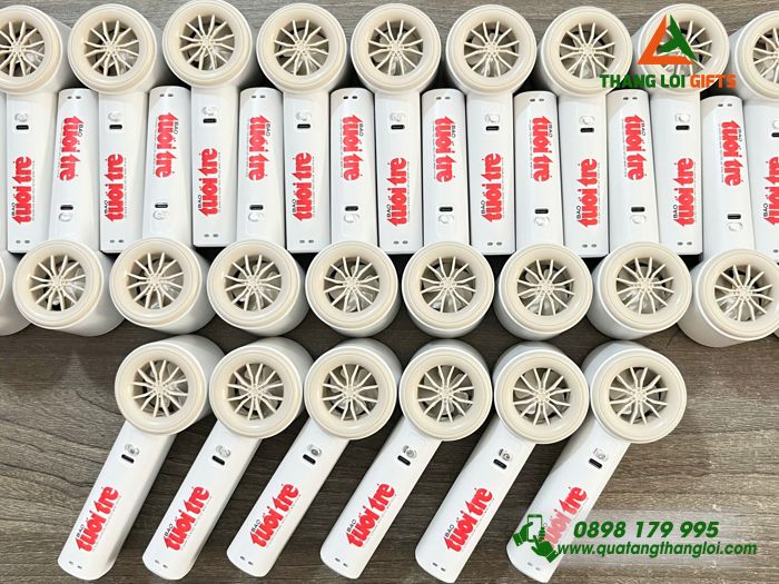 Quạt Cầm Tay Mini 4000mAh - In Logo Báo Tuổi Trẻ