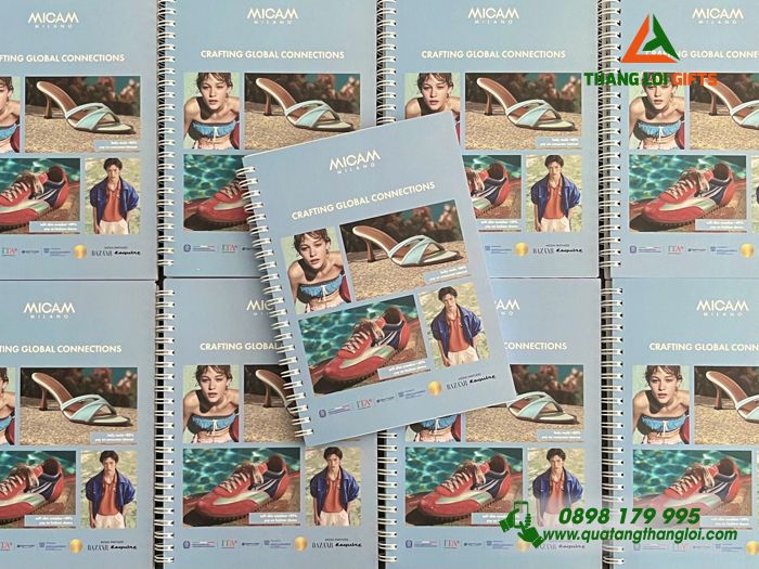 Sổ Tay Lò Xo - In Logo Hình Ảnh Sự Kiện MICAM Milano