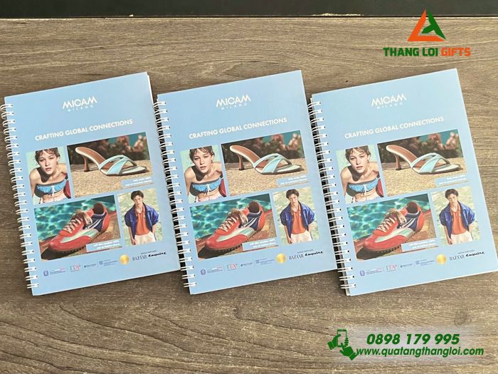 Sổ Tay Lò Xo - In Logo Hình Ảnh Sự Kiện MICAM Milano