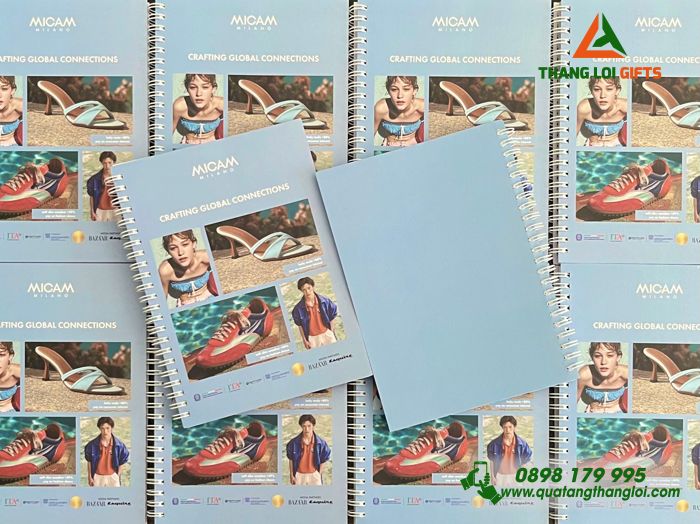 Sổ Tay Lò Xo - In Logo Hình Ảnh Sự Kiện MICAM Milano