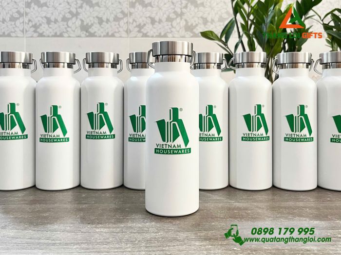 Bình Giữ Nhiệt Quai Xách Inox - In Logo Doanh Nghiệp Vietnam Housewares