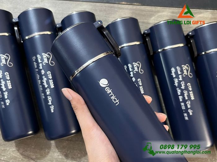Bình Giữ Nhiệt Elmich 480ml - Khắc Logo LIORA Làm Quà Tặng Tri Ân