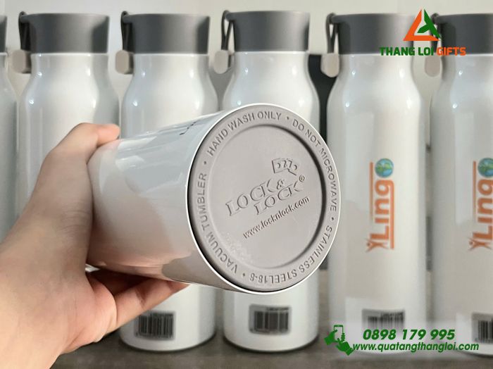Bình Giữ Nhiệt Lock&Lock LHC4125 In Logo Trung Tâm Ngoại Ngữ ALOHA Sài Gòn XLing