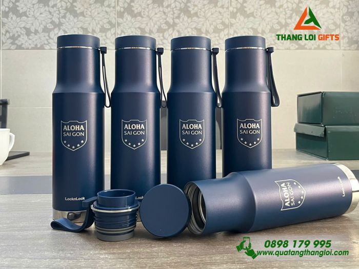 Bình Giữ Nhiệt Lock&Lock LHC4199 - Khắc Logo Trung Tâm Ngoại Ngữ ALOHA Sài Gòn