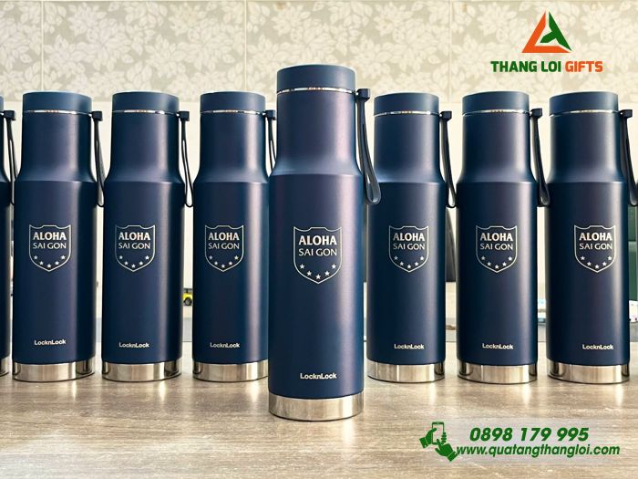 Bình Giữ Nhiệt Lock&Lock LHC4199 - Khắc Logo Trung Tâm Ngoại Ngữ ALOHA Sài Gòn