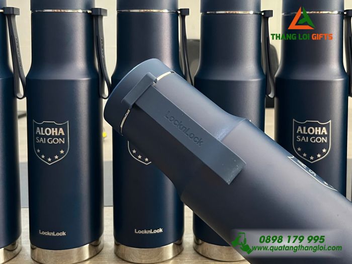 Bình Giữ Nhiệt Lock&Lock LHC4199 - Khắc Logo Trung Tâm Ngoại Ngữ ALOHA Sài Gòn