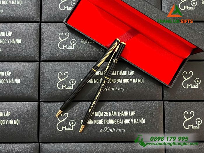 Bút Ký Kim Loại Xoay - Khắc Nội Dung Tri Ân Trường Đại Học Y Hà Nội
