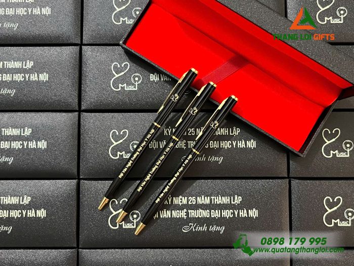 Bút Ký Kim Loại Xoay - Khắc Nội Dung Tri Ân Trường Đại Học Y Hà Nội