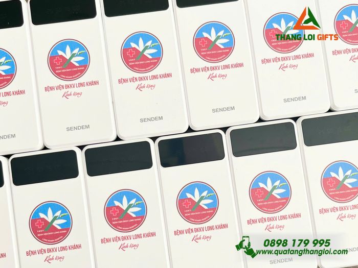 Pin Sạc Dự Phòng SENDEM 10.000mAh - In Logo Bệnh Viện ĐKKV Long Khánh