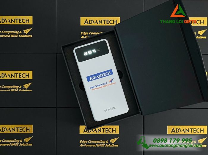 Pin Sạc Dự Phòng SENDEM 10.000mAh - In Logo Doanh Nghiệp ADVANTECH