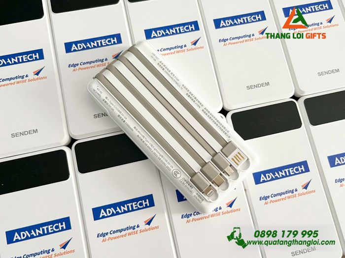 Pin Sạc Dự Phòng SENDEM 10.000mAh - In Logo Doanh Nghiệp ADVANTECH