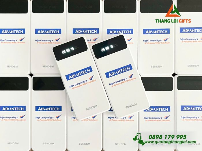 Pin Sạc Dự Phòng SENDEM 10.000mAh - In Logo Doanh Nghiệp ADVANTECH