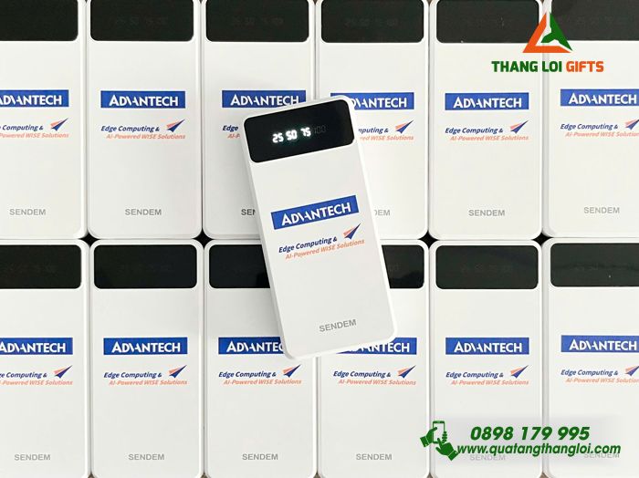 Pin Sạc Dự Phòng SENDEM 10.000mAh - In Logo Doanh Nghiệp ADVANTECH