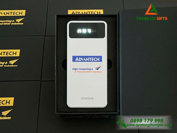 Pin Sạc Dự Phòng SENDEM 10.000mAh - In Logo Doanh Nghiệp ADVANTECH