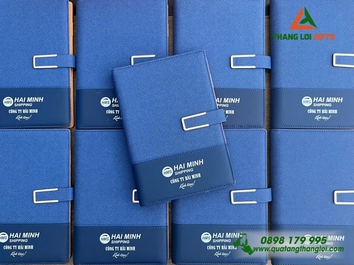 Da Bìa Còng Màu Xanh - In Logo Doanh Nghiệp Hải Minh Shipping