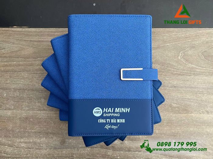 Da Bìa Còng Màu Xanh - In Logo Doanh Nghiệp Hải Minh Shipping