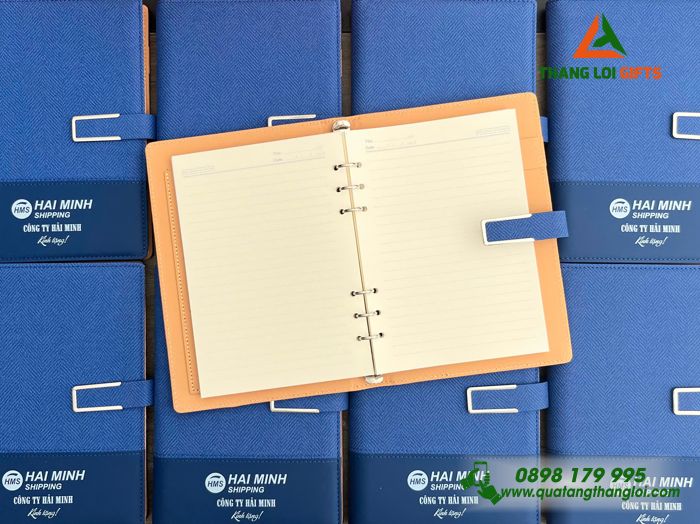 Da Bìa Còng Màu Xanh - In Logo Doanh Nghiệp Hải Minh Shipping