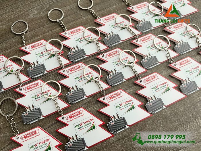 Móc Khóa Mica In Logo Hình Ảnh Doanh Nghiệp THIBIDI Làm Quà Tặng