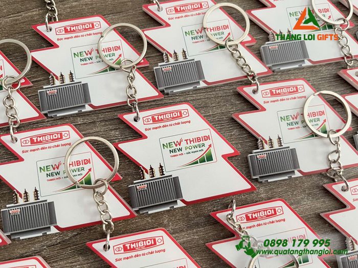 Móc Khóa Mica In Logo Hình Ảnh Doanh Nghiệp THIBIDI Làm Quà Tặng