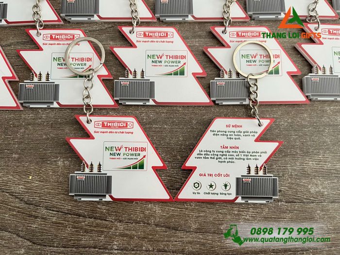 Móc Khóa Mica In Logo Hình Ảnh Doanh Nghiệp THIBIDI Làm Quà Tặng