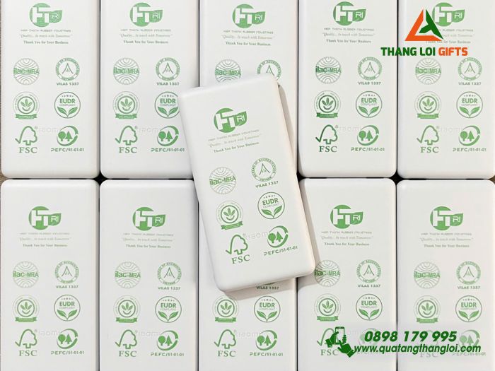 Pin Sạc Dự Phòng Xiaomi 10.000mAh Màu Trắng In Logo Doanh Nghiệp Hiệp Thành 