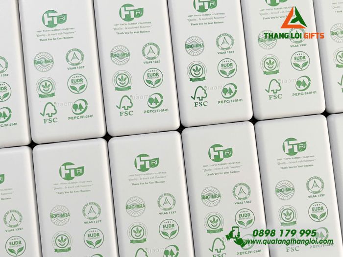 Pin Sạc Dự Phòng Xiaomi 10.000mAh Màu Trắng In Logo Doanh Nghiệp Hiệp Thành 