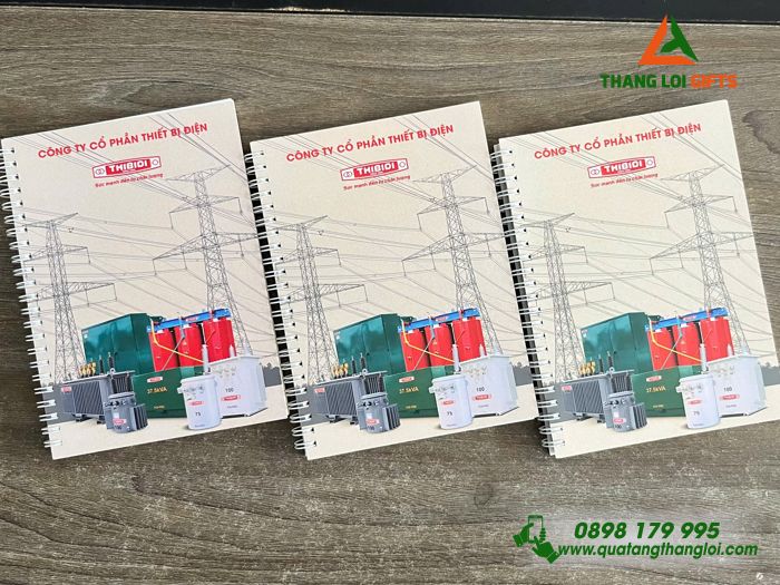 Sổ Tay Lò Xo In Hình Ảnh Doanh Nghiệp THIBIDI Làm Quà Tặng