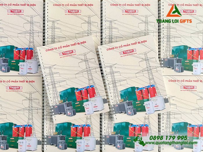 Sổ Tay Lò Xo In Hình Ảnh Doanh Nghiệp THIBIDI Làm Quà Tặng