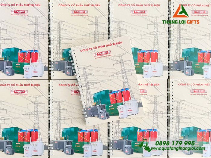 Sổ Tay Lò Xo In Hình Ảnh Doanh Nghiệp THIBIDI Làm Quà Tặng