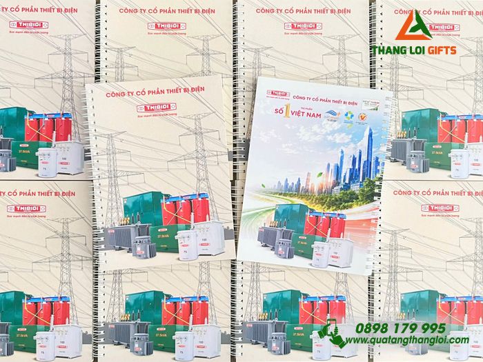 Sổ Tay Lò Xo In Hình Ảnh Doanh Nghiệp THIBIDI Làm Quà Tặng