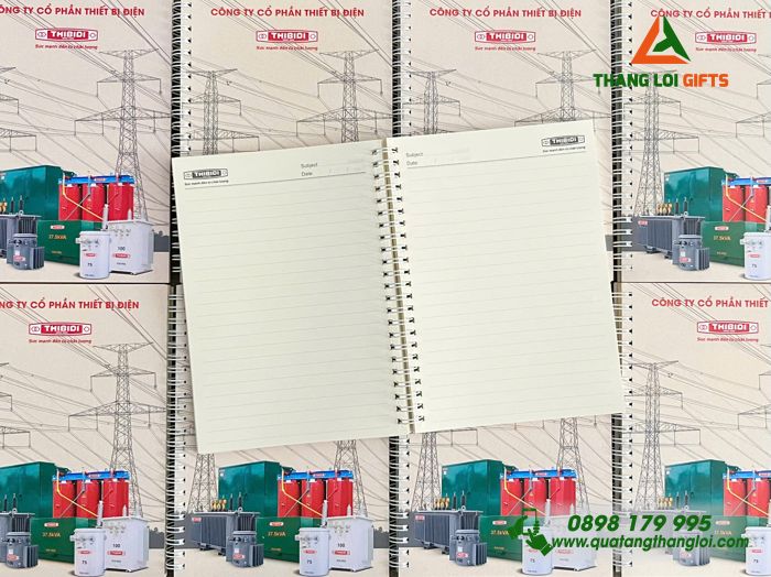 Sổ Tay Lò Xo In Hình Ảnh Doanh Nghiệp THIBIDI Làm Quà Tặng