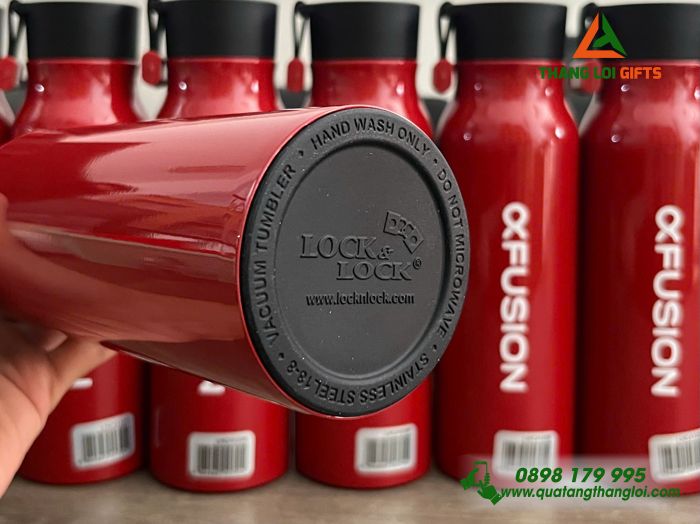 Bình Giữ Nhiệt Lock&Lock LHC4125 500ml Màu Đỏ In Logo FUSION